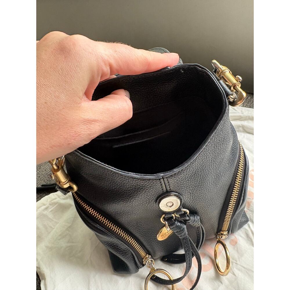 See By Chloe Olga Black Leather Mini Backpack W/ Dustbag Goth Emo - Picture 8 of 12
